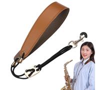 Soft PU Leather Padded Strap Tenor Saxophone Neck Strap | Saxophone Neck Strap Soft Padded Saxophone Strap Shoulder Harness for Tenor Alto Saxophone, Baritone, Sopr