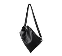 Soft PU Leather Shoulder Bag With Unique Asymmetrical Cut Irregular Crossbody Purse For Casual Or Street Styles Outfits Korean Styles Shoulder Bag