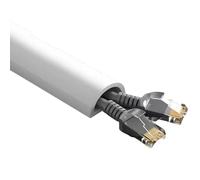 Soft PVC, Freely Cuttable Floor Power Cord Protector, 1, 3, 5, 10m Self-adhesive Cable Cavity, Anti-trip, Anti-damage, Multiple Colors Available(White,10m)