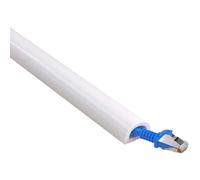 Soft PVC Protective And Concealing Floor Cord Cover, Self-adhesive Semi-circular Floor Power Cord Protector, Offices, Gyms, Schools, Warehouses(White,10m)