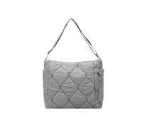 Soft Quilted Crossbody Bag Lightweight Design Shoulder Bag Adjustable Strap Multiple Compartments For Daily Essential, Gray, As the pic show