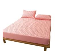 Soft Quilted Mattress Cover, Waterproof Breathable Protection with TPU Membrane, Silent Mattress Pad with Deep Pocket, Easy Care(Pink,200 * 220)