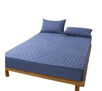 Soft Quilted Mattress Cover, Waterproof Breathable Protection with TPU Membrane, Silent Mattress Pad with Deep Pocket, Easy Care(Royal blue,180 * 200)