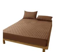 Soft Quilted Mattress Cover, Waterproof Breathable Protection with TPU Membrane, Silent Mattress Pad with Deep Pocket, Easy Care(Brown,120 * 200)