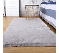 Soft Rabbit Faux Fur Area Rugs,Children Play Carpet With Shaggy Thick Fluffy Bedside Rug Floor Mats For Living Room & Bedroom-Grey 80x160cm(31x63inch)