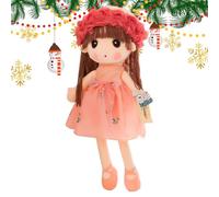 Soft Rag Doll Plush - Velvet Fabric Stuffed Figure, PP Cotton Filled Comfort Companion, Decorative Display Piece | For Child Nursery Bedroom Shelf Warm Atmosphere Sentimental Collectible Plush Ornamen