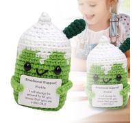 Soft Rag Dolls, Super Cute, Handmade Yarn Toy, Soft Cuddly Stuffed Toys for Children, Adorable Knitted Dolls, Perfect Birthday, Ideal for Children to Doll Pram (Green, 9.5 x 6 cm)