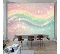 soft rainbow sparkling background exquisite color tone stars and swirlsL party banner