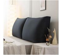 Soft Reading Headboard Pillow - Bolster Backrest Bed Cushion with Removable Cover Black - Comfortable Support for Reading & Relaxing 150x58x18 cm
