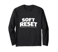 Soft Reset Minimal Funny Personal Status Statement Long Sleeve T-Shirt