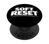 Soft Reset Minimal Funny Personal Status Statement PopSockets Adhesive PopGrip