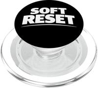 Soft Reset Minimal Funny Personal Status Statement PopSockets PopGrip for MagSafe