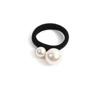Soft Ropes Ponytail Holder Hair Accessories 5PCS Fashion Large Pearl Hair Ties White Pearl Strong Elastic Hairbands Korean Popular Hair Accessories(B)