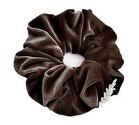 Soft Ropes Ponytail Holder Hair Accessories Flannel Hairbands Custom Large Scrunchie 17cm Oversized Velvet Hair Scrunchies Elastic Hair Bands For Women(Grey)