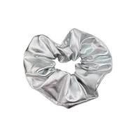 Soft Ropes Ponytail Holder Hair Accessories Metal Silver Color Medium Size Hair Tie Sweet Simple Elastic Hair Band Women Hair Accessories Daily Headwear