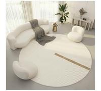 Soft Round Area Rug Fluffy Circle Floor Carpet Rugs Modern Minimal Art Circular Mat Soft Non Slip Washable for Bedroom/Living Room/Nursery,C,140CM