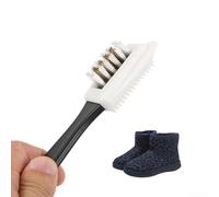 Soft Rubber Head Cleaning Brush for For suede Shoes Featuring Nylon and Copper Plated Wire Bristles for Shoe Upper Detailing
