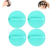 Soft Rubber Shower Scrubber, Exfoliating Body Scrubber Glove, Gentle Exfoliating Bath Glove, Deep Cleansing Shower and Bath Tool, for Massage and Removing Dead Skin, for All Skin Types，Green-4pcs