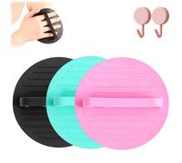 Soft Rubber Shower Scrubber, No-Pain Exfoliating Bath Scrubber Glove, Handheld Deep Cleansing Shower and Bath Tool, Gentle and Lather Well for Removing Dead Skin, for All Skin Types，3pc