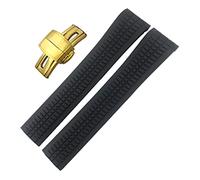 Soft Rubber Silicone Diver Watch Strap, 21Mm Rubber Watchband for for Pp 5164A 5167A Silicone Watch Strap Braceletes Waterproof/Orange Silver/21Mm(Black gold clasp)