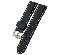 Soft Rubber Silicone Diver Watch Strap, Rubber Watchband 19Mm 21Mm 20Mm 22Mm 23.0Mm 24Mm for Soft Waterproof Silicone Watch Strap/Black Yellow/20mm(Black and white,23 mm)