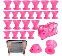 Soft Rubber Silicone Hair Curler Heatless Magical Rollers Flexible Hair Curling For Easy At Homes Or Travel Use