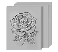 Soft Rubber Stamp Carving Blocks - 4 Pack 8x10 Inch Gray Carving Rubber Sheets for DIY Stamp Making, Printmaking Art Crafts, Ideal Supplies for Beginners & Pros