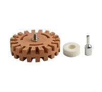 Soft Rubber Sticker Eraser Wheel 100mm Paint Safe | Special rubber compound, wear-resistant, removes decals fast, fits standard drills, 100mm diameter