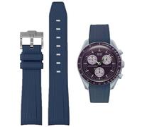 Soft Rubber Straps For Omega SEAMASTER PLANET OCEAN Watch 20mm,Omega X Swatch Moonswatch Replacement Strap,Curved No Gap Moonswatch Swatch strap with Silver Stainless Steel Buckle