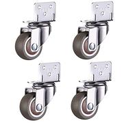 Soft Rubber Swivel Caster Wheels 4Pack Quiet Trolley Rollers for Furniture No Brake 1.25 Inch Household Accessory Smooth Mobility for Easy Movement