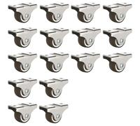 Soft Rubber Swivel Caster Wheels for Drawers & Trolleys Silent Mini Casters for Smooth Mobility Heavy Duty Pack of 8 Ideal for Furniture & DIY Projects