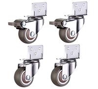 Soft Rubber Swivel Casters4Pack 2Inch Furniture Wheels for Trolleys & Household Accessories Durable Rolling Castors for Easy Mobility and Smooth Movement