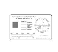 Soft Ruler Microscope Micrometer Calibration Slide Line Width Particle Diameter Measurement Tool High Precision Film Point Gauge(D)