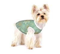Soft Sage Green And Gold Celtic Mandala,Cotton Sleeveless Pet T-Shirt Soft Stretchy Puppy Breathable Vest,L