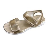 Soft Sandals Women's Soft Summer Sandals Elegant Barefoot Shoes Sandals Women's Summer Beach Shoes Fish Mouth Leisure Sandals Breathable Summer Shoes Salt Water, gold, 8.5 UK