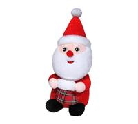 Soft Santa Claus Plush Toy 25cm Red Cloth Doll with White Beard for Shelf Sofa Home Decoration Gift