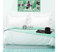 Soft Santiago Ruffle Frill Pillow Case Cover Pair Easy Care Plan Dyed Pillowcases White 50cm x 75cm Approximate