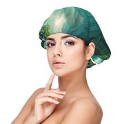 Soft Satin Bonnet for Women Sleeping - Enigmatic Dreams Print,Adjustable and Breathable Night Sleep Cap for Long Hair Ideal for Bedtime, Hair Care, and Sleeping Comfortably Black, Black, One Size