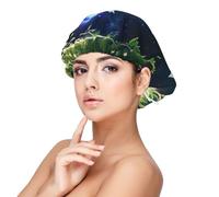 Soft Satin Bonnet for Women Sleeping - Luminous Essence Print,Adjustable and Breathable Night Sleep Cap for Long Hair Ideal for Bedtime, Hair Care, and Sleeping Comfortably Black, Black, One Size