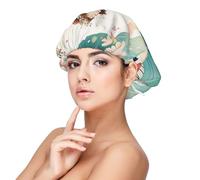 Soft Satin Bonnet for Women Sleeping - Whimsical Whispers Print,Adjustable and Breathable Night Sleep Cap for Long Hair Ideal for Bedtime, Hair Care, and Sleeping Comfortably Black, Black, One Size