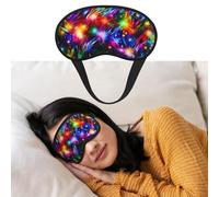 Soft Satin Sleep Mask for Side Sleeper, Blackout Eye Mask for Women Men | Bright Beautiful Colorful Art Sleeping Mask, Zero Eye Pressure, Super Lightweight, Adjustable, Breathable, Traveling Gifts