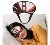 Soft Satin Sleep Mask for Side Sleeper, Blackout Eye Mask for Women Men | Ropes On The Golden Gate Bridge Sleeping Mask, Zero Eye Pressure, Super Lightweight, Adjustable, Breathable, Traveling Gifts