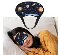 Soft Satin Sleep Mask for Side Sleeper, Blackout Eye Mask for Women Men | The Solar Family Sleeping Mask, Zero Eye Pressure, Super Lightweight, Adjustable, Breathable, Traveling Gifts