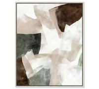 Soft Scaffolding IV Framed Canvas Print Boho Wall Decor by Art Remedy, Silver Frame, 16 x 20