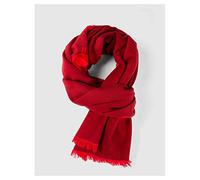 Soft Scarf Classic Soft and Luxurious Winter Scarf Chinese Red Scarves for Men and Women, with Short Tassels, The Best Gift for Friends Fashion Scarves