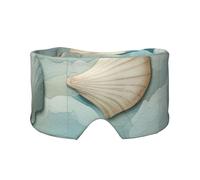 Soft Sea Shell Print Eyes Cover with Adjustable Strap for Sleeper Night Sleeping Work Nap and Yoga