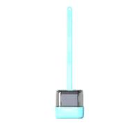 Soft Seashell Shape Toilet Brush with Silicone Bristles and Holder Creative Toilet Bowl Brush Luxury Bathroom Set Reusable (Blue)