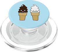 Soft Serve Ice Cream cone waffle chocolate dip vanilla PopSockets PopGrip for MagSafe