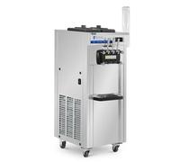 Soft Serve ice Cream Machine 18 l/h 1500 W 2 Flavours + mix of Both Pre-cooling Royal Catering - Soft Serve Ice Cream Machines by Metallic silver