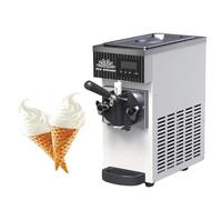 Soft Serve Ice Cream Machine 4-5kg/h High Output Countertop Maker with LCD Panel Single Flavor Frozen Dessert Dispenser for Kitchen Party(White)
